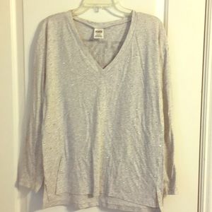 Victoria’s Secret Pink heather gray long sleeve